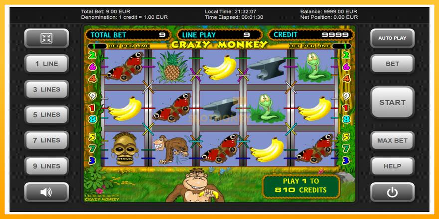 Máquina de jogos Crazy Monkey - chance de ganhar dinheiro, foto 1