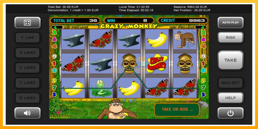 Máquina de jogos Crazy Monkey - chance de ganhar dinheiro, foto 2