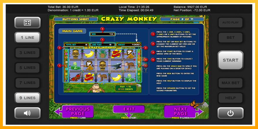 Máquina de jogos Crazy Monkey - chance de ganhar dinheiro, foto 5