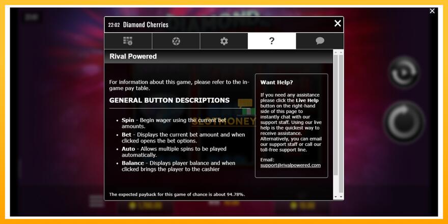 Máquina de jogos Diamond Cherries - chance de ganhar dinheiro, foto 5