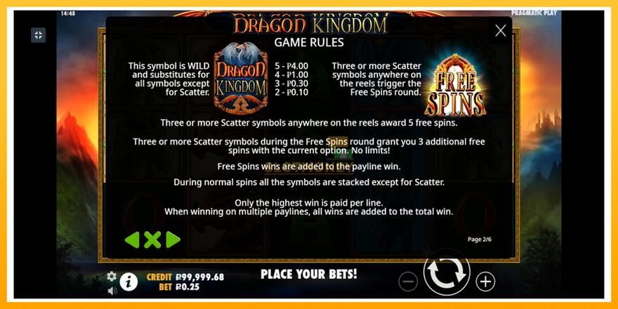 Máquina de jogos Dragon Kingdom - chance de ganhar dinheiro, foto 5