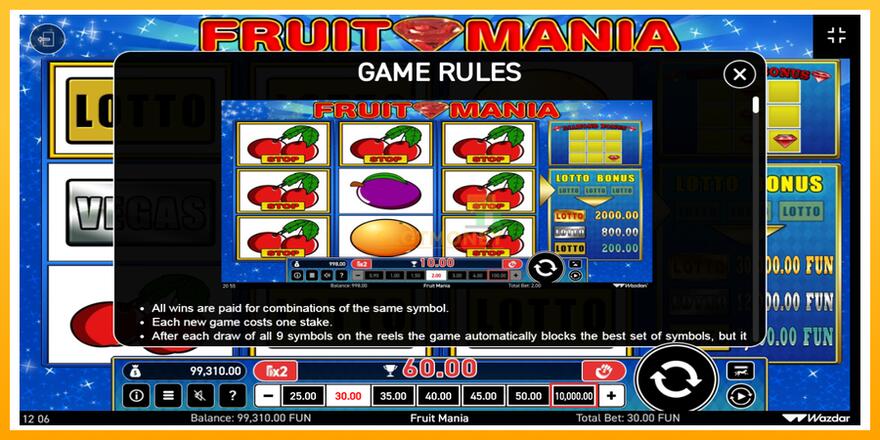 Máquina de jogos Fruit Mania - chance de ganhar dinheiro, foto 6