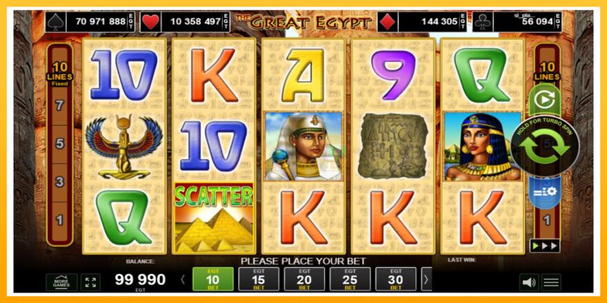 Máquina de jogos The Great Egypt - chance de ganhar dinheiro, foto 1