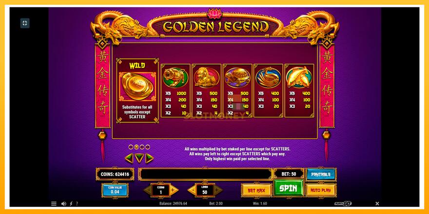 Máquina de jogos Golden Legend - chance de ganhar dinheiro, foto 5