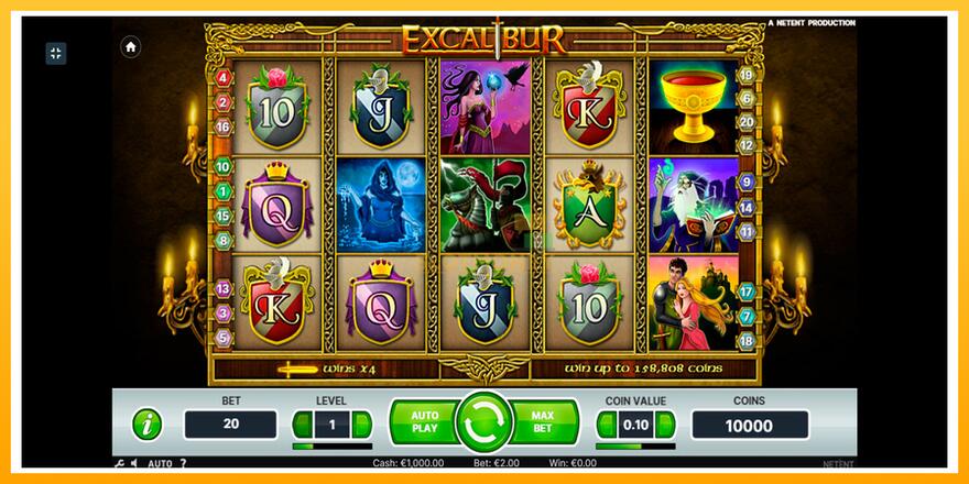 Máquina de jogos Excalibur - chance de ganhar dinheiro, foto 1