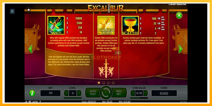 Máquina de jogos Excalibur - chance de ganhar dinheiro, foto 6