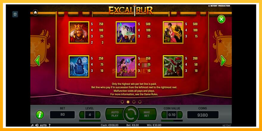 Máquina de jogos Excalibur - chance de ganhar dinheiro, foto 7