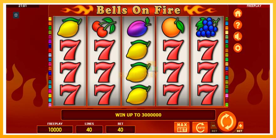 Máquina de jogos Bells on Fire - chance de ganhar dinheiro, foto 1