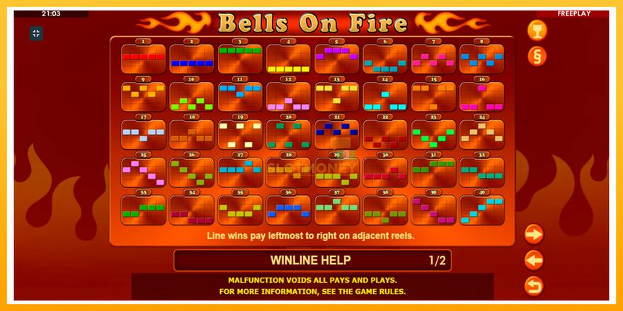 Máquina de jogos Bells on Fire - chance de ganhar dinheiro, foto 9