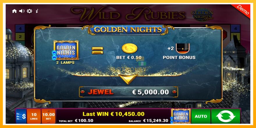 Máquina de jogos Wild Rubies Golden Nights - chance de ganhar dinheiro, foto 4