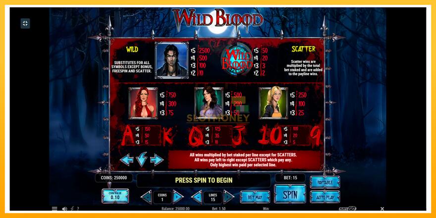 Máquina de jogos Wild Blood - chance de ganhar dinheiro, foto 8