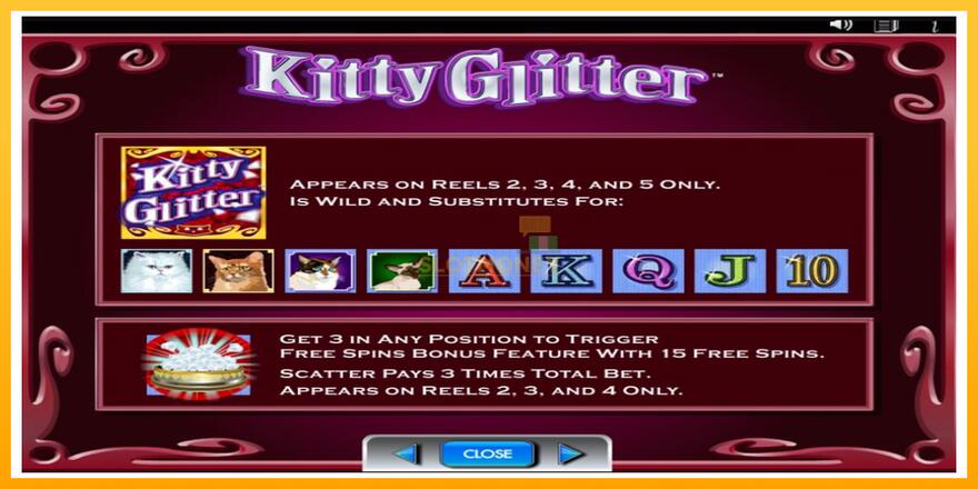 Máquina de jogos Kitty Glitter - chance de ganhar dinheiro, foto 5