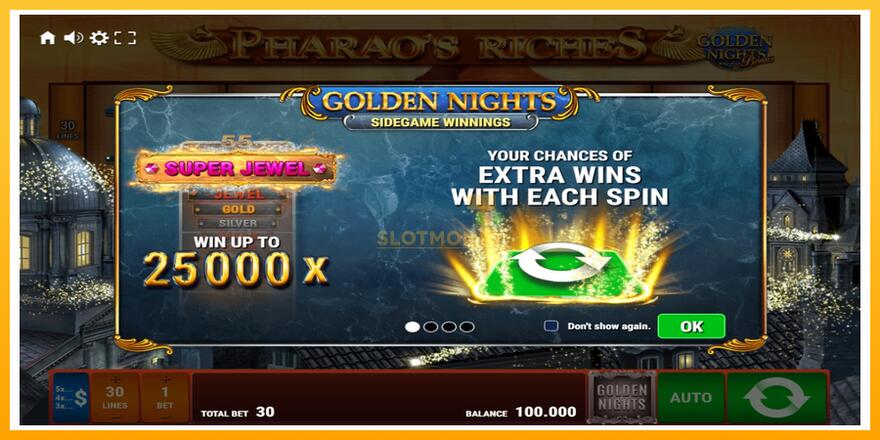 Máquina de jogos Pharaos Riches Golden Nights - chance de ganhar dinheiro, foto 1