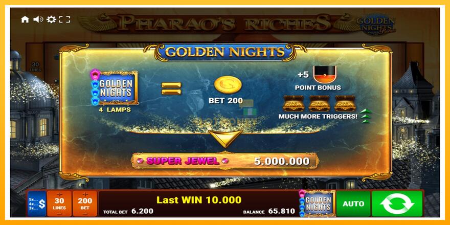 Máquina de jogos Pharaos Riches Golden Nights - chance de ganhar dinheiro, foto 7