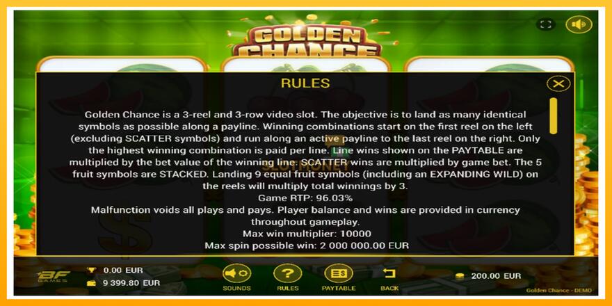 Máquina de jogos Golden Chance - chance de ganhar dinheiro, foto 5