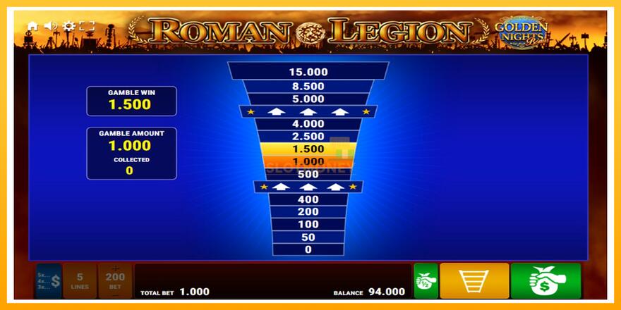 Máquina de jogos Roman Legion Golden Nights - chance de ganhar dinheiro, foto 3