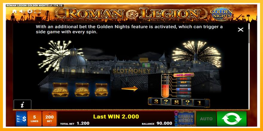 Máquina de jogos Roman Legion Golden Nights - chance de ganhar dinheiro, foto 6