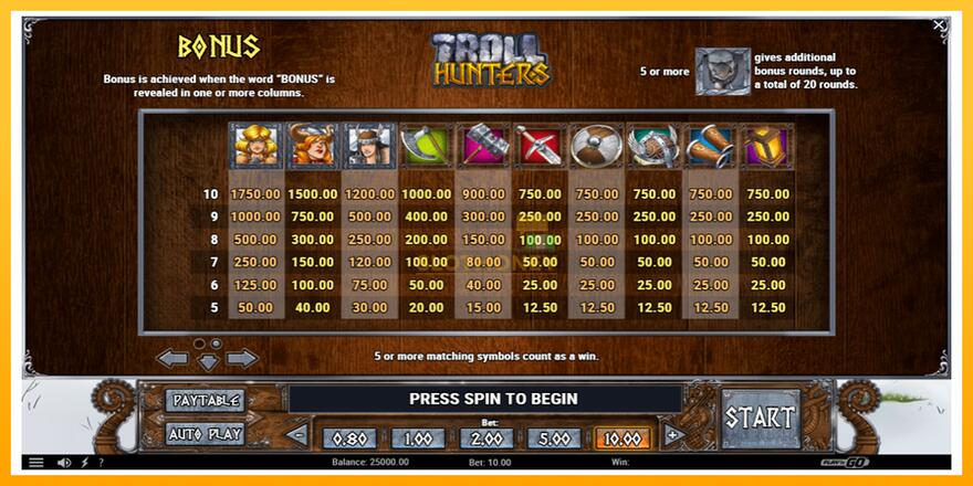 Máquina de jogos Troll Hunters - chance de ganhar dinheiro, foto 7