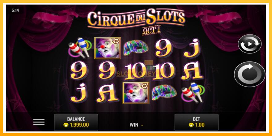 Máquina de jogos Cirque du Slots - chance de ganhar dinheiro, foto 1