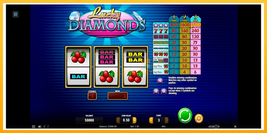 Máquina de jogos Lucky Diamonds - chance de ganhar dinheiro, foto 1