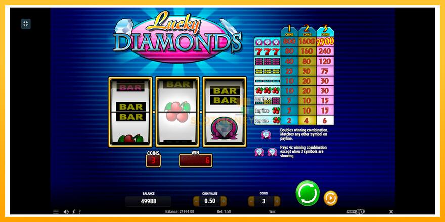 Máquina de jogos Lucky Diamonds - chance de ganhar dinheiro, foto 3