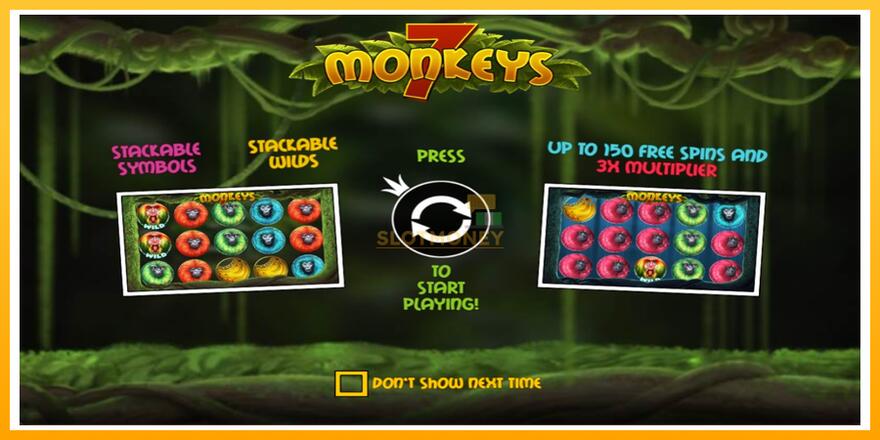 Máquina de jogos 7 monkeys - chance de ganhar dinheiro, foto 1