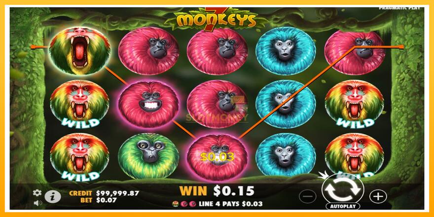 Máquina de jogos 7 monkeys - chance de ganhar dinheiro, foto 3