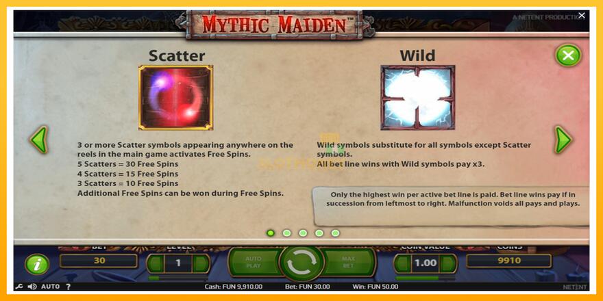 Máquina de jogos Mythic Maiden - chance de ganhar dinheiro, foto 5