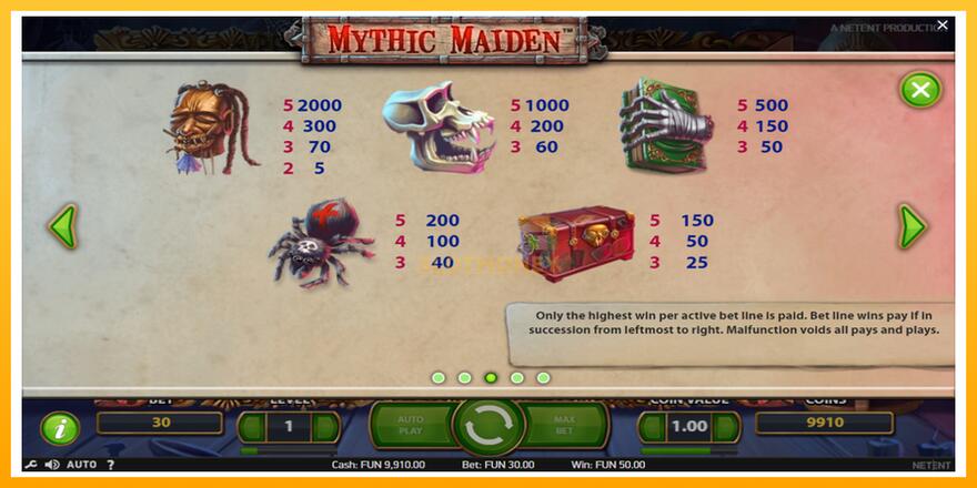 Máquina de jogos Mythic Maiden - chance de ganhar dinheiro, foto 6