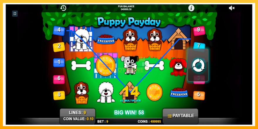 Máquina de jogos Puppy Payday - chance de ganhar dinheiro, foto 2