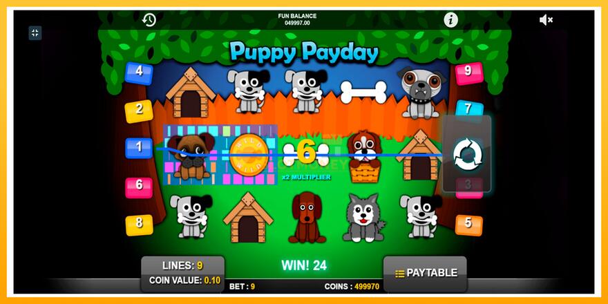 Máquina de jogos Puppy Payday - chance de ganhar dinheiro, foto 4