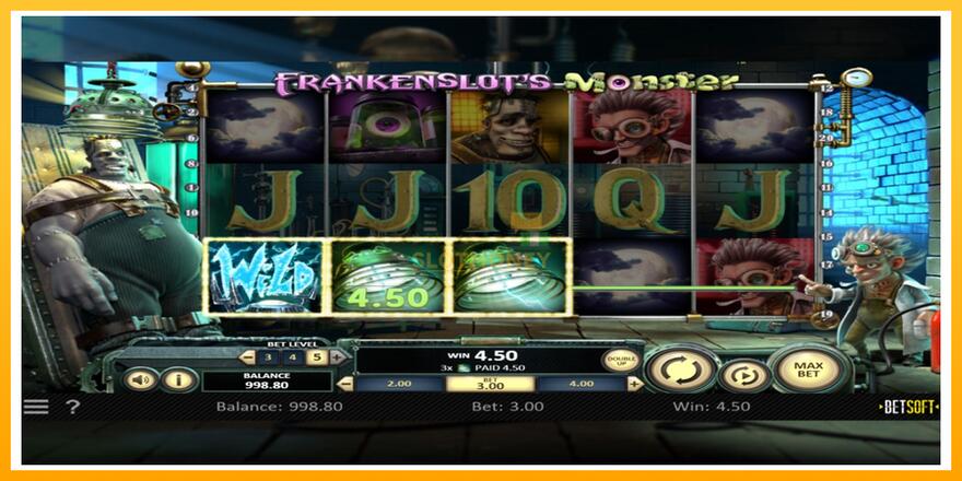 Máquina de jogos Frankenslots Monster - chance de ganhar dinheiro, foto 3