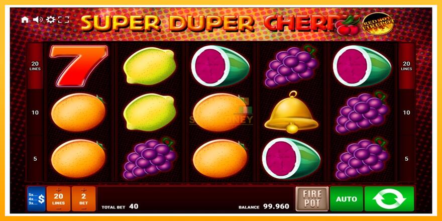 Máquina de jogos Super Duper Cherry Red Hot Firepot - chance de ganhar dinheiro, foto 1