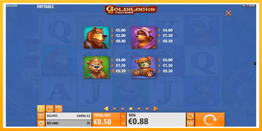 Máquina de jogos Goldilocks and the Wild Bears - chance de ganhar dinheiro, foto 6