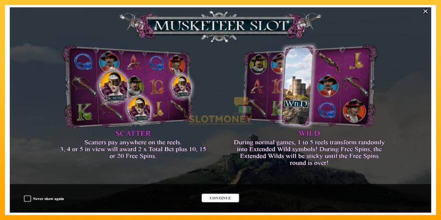 Máquina de jogos Musketeer Slot - chance de ganhar dinheiro, foto 1