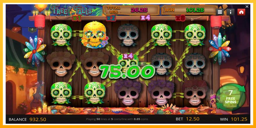 Máquina de jogos Calavera Cascades - chance de ganhar dinheiro, foto 3