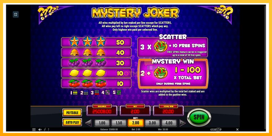 Máquina de jogos Mystery Joker - chance de ganhar dinheiro, foto 7