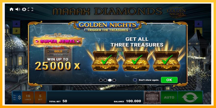 Máquina de jogos Maaax Diamonds Golden Nights - chance de ganhar dinheiro, foto 1