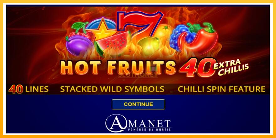 Máquina de jogos Hot Fruits 40 Extra Chillis - chance de ganhar dinheiro, foto 1