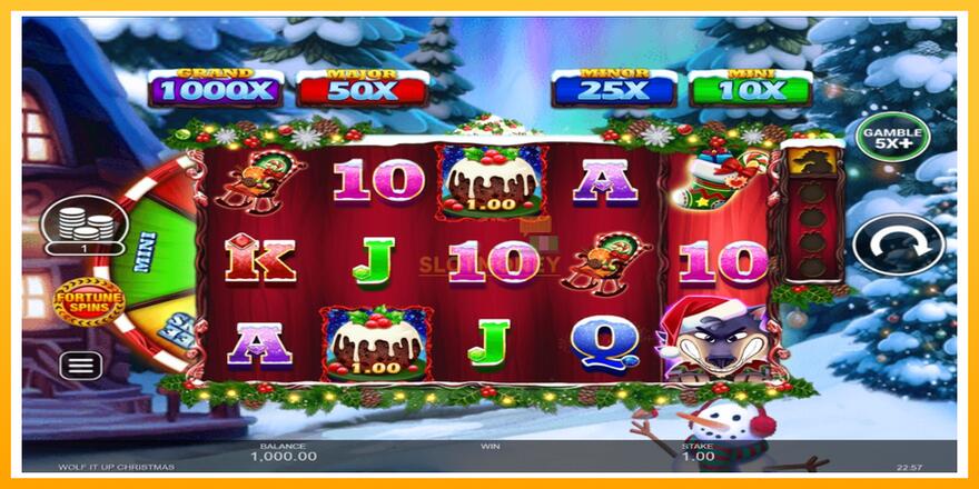 Máquina de jogos Wolf It Up Christmas - chance de ganhar dinheiro, foto 2