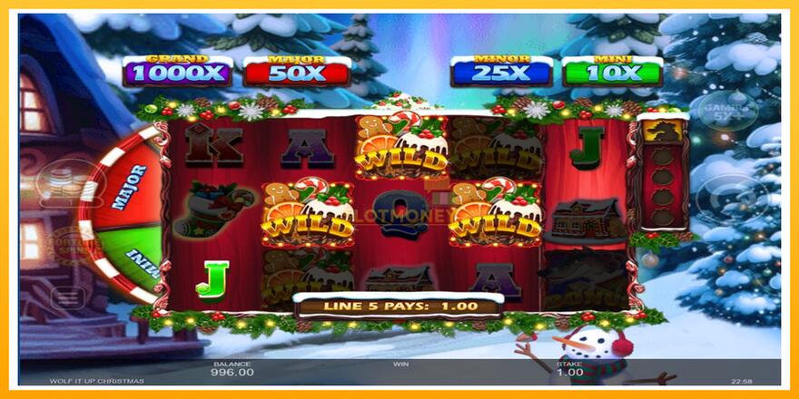 Máquina de jogos Wolf It Up Christmas - chance de ganhar dinheiro, foto 4