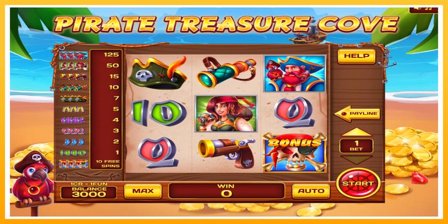 Máquina de jogos Pirate Treasure Cove 3x3 - chance de ganhar dinheiro, foto 1