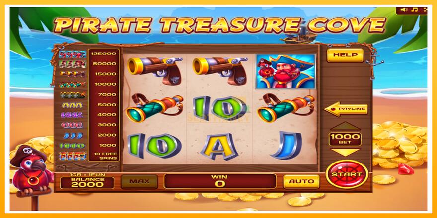 Máquina de jogos Pirate Treasure Cove 3x3 - chance de ganhar dinheiro, foto 3