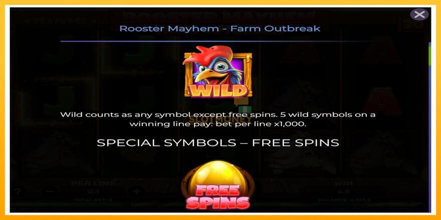 Máquina de jogos Rooster Mayhem Farm Outbreak - chance de ganhar dinheiro, foto 4