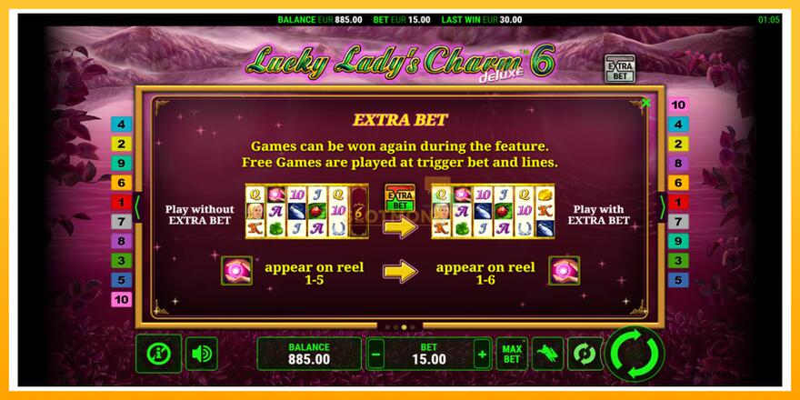 Máquina de jogos Lucky Ladys Charm Deluxe 6 - chance de ganhar dinheiro, foto 7