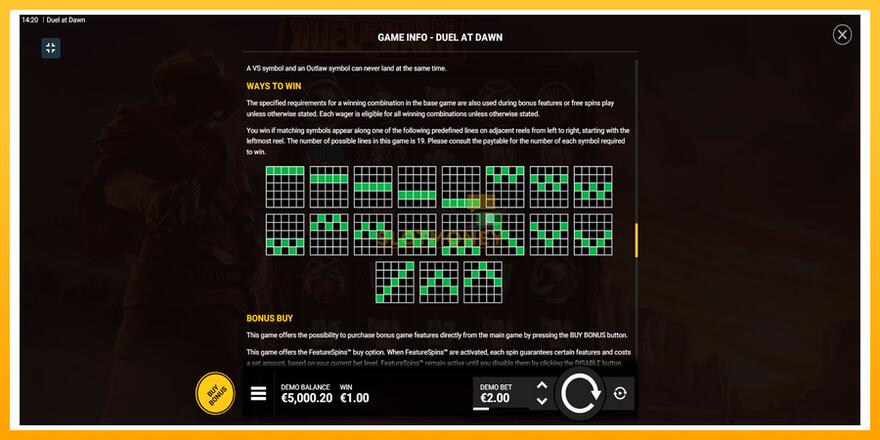 Máquina de jogos Duel at Dawn - chance de ganhar dinheiro, foto 7