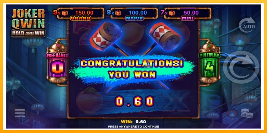 Máquina de jogos Joker Qwin - Hold and Win - chance de ganhar dinheiro, foto 3