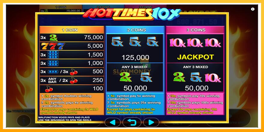 Máquina de jogos Hot Times 10x - chance de ganhar dinheiro, foto 5