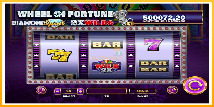 Máquina de jogos Wheel of Fortune Diamond Spins 2x Wilds - chance de ganhar dinheiro, foto 2