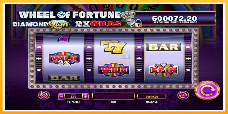 Máquina de jogos Wheel of Fortune Diamond Spins 2x Wilds - chance de ganhar dinheiro, foto 3